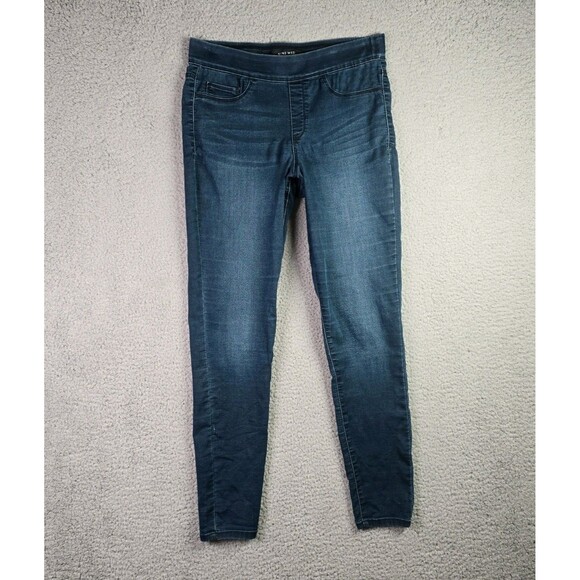 Nine West Womens Pull On Jeans 10 Dark Wash Skinny Stretch Comfort Legging Denim - Picture 1 of 11